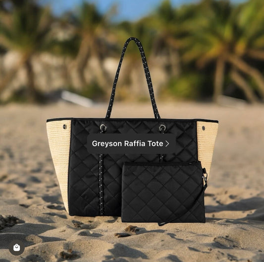 Greyson Raffia Tote